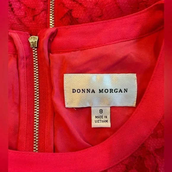 Donna Morgan Dress Women's Size 8 Lace Mini Date Night Romantic Feminine Lined - Picture 4 of 8